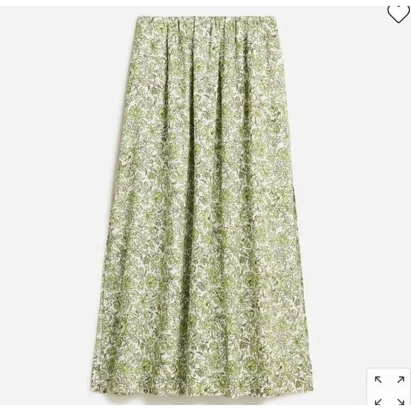 NWOT J. Crew Long Sleeve Tossed Floral Linen Cropped Top and Linen Skirt Set S/6 - Picture 5 of 16